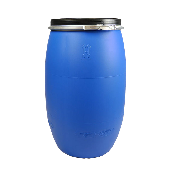 LARGE PLASTIC OPEN TOP DRUM - 120 LITRE