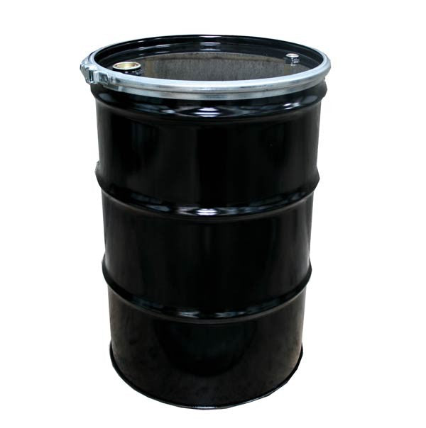 205 litre Black Steel Drum - UN Approved