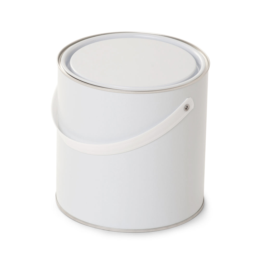 2.5 litre White Lever Lid Tin - Internally Lacquered