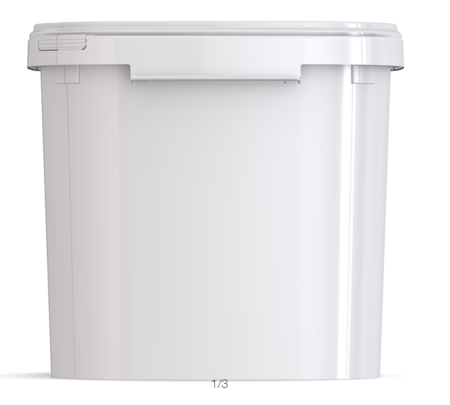 35 litre White Square Bucket (JETQ 350)