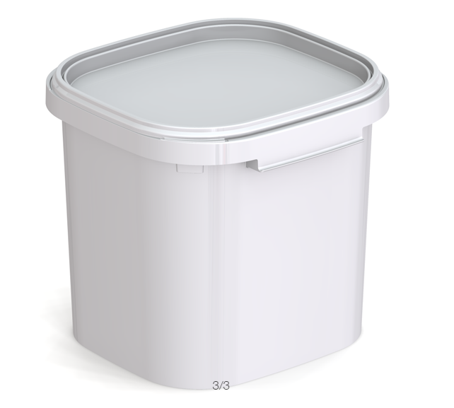 35 litre White Square Bucket (JETQ 350)