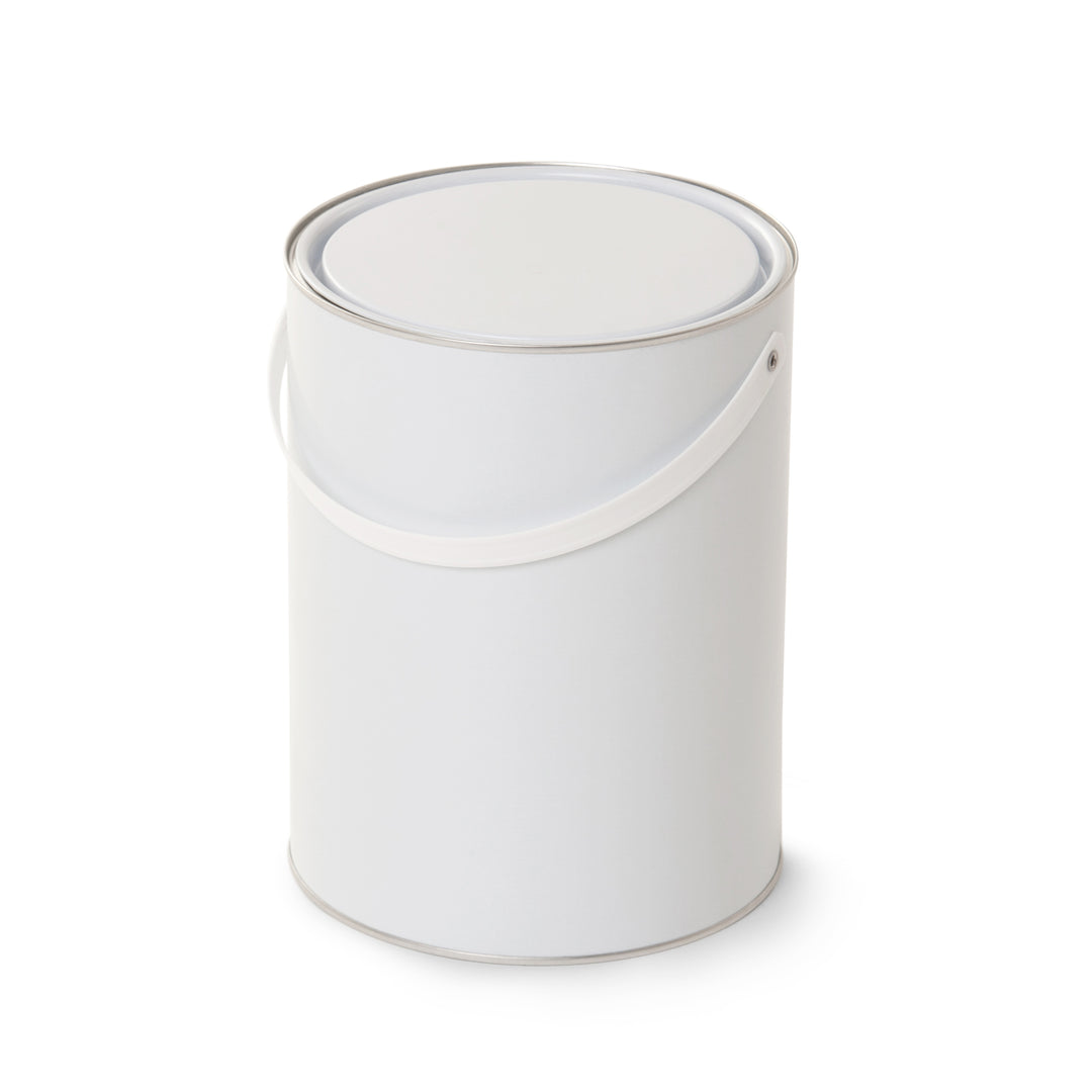 5 litre White Lever Lid Tin - Internally Lacquered