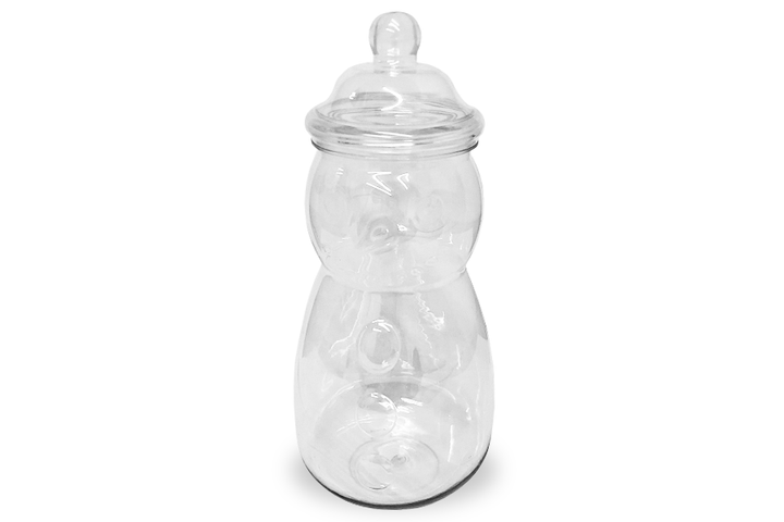 PET Jar - 1065ml Clear - Snowman with Face - 70mm Neck