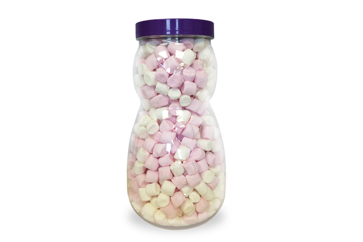 PET Jar - 1065ml Clear - Snowman with Face - 70mm Neck