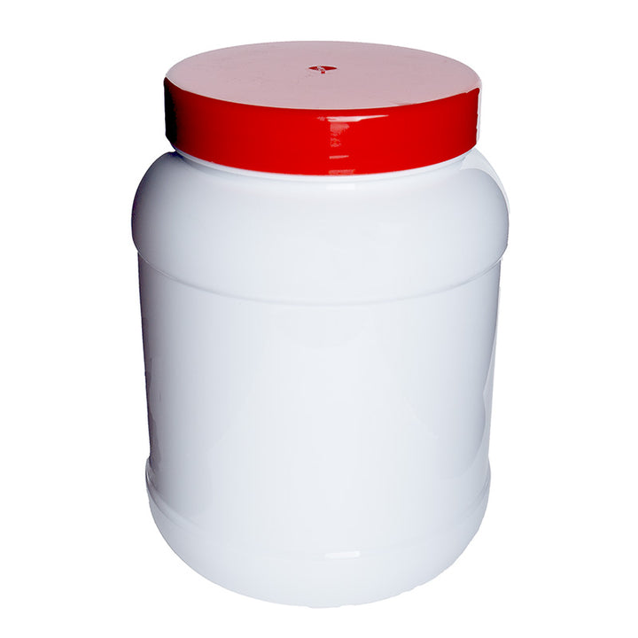 PET 2434ML ROUND 2.25L WHITE JAR 110MM